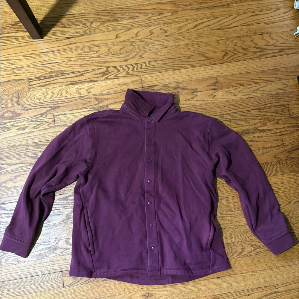 Mens Fabletics Maroon Button-Up Jacket Size XL